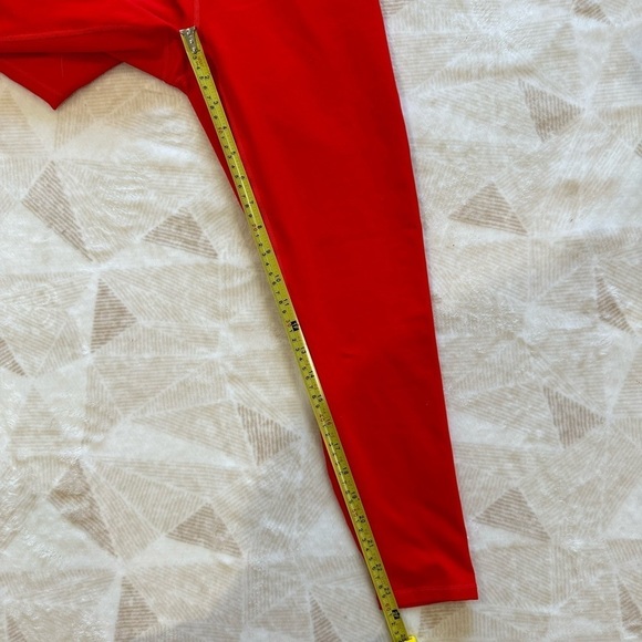 Fabletics Cardinal Red Stretch Define Powerhold High Waisted 7/8 Ankle Leggings - Picture 7 of 13